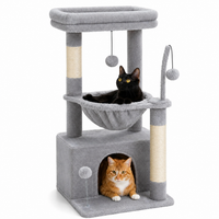 Arbre à chat avec hamac et griffoir en sisal – arbre à chat design et stable pour chats heureux