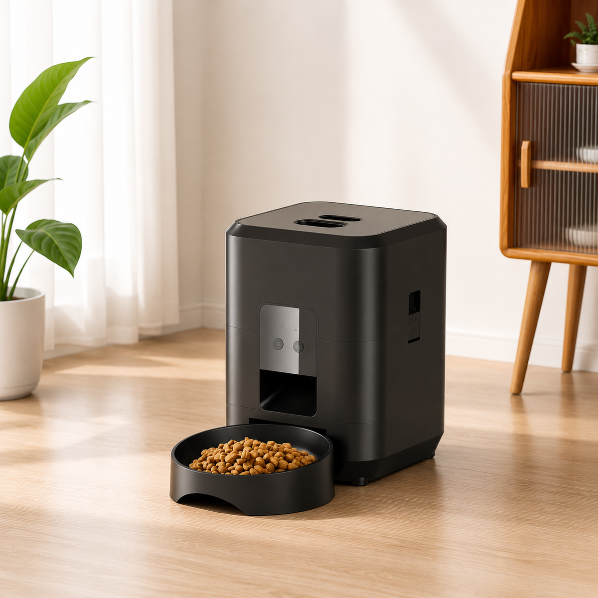 Distributeur Automatique Connecté pour Chat – Contrôle WiFi, Programmation Intelligente et Bol Inox