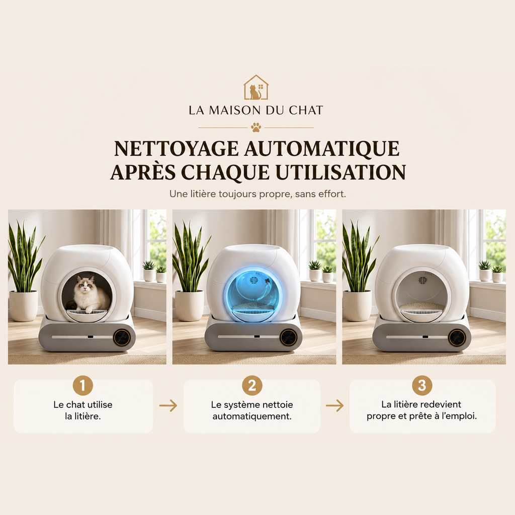 Litière Autonettoyante Intelligente™ pour Chat