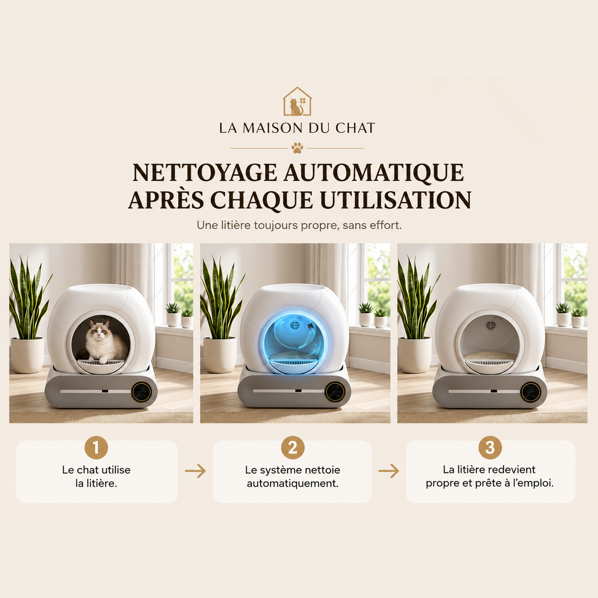 Litière Autonettoyante Intelligente™ pour Chat