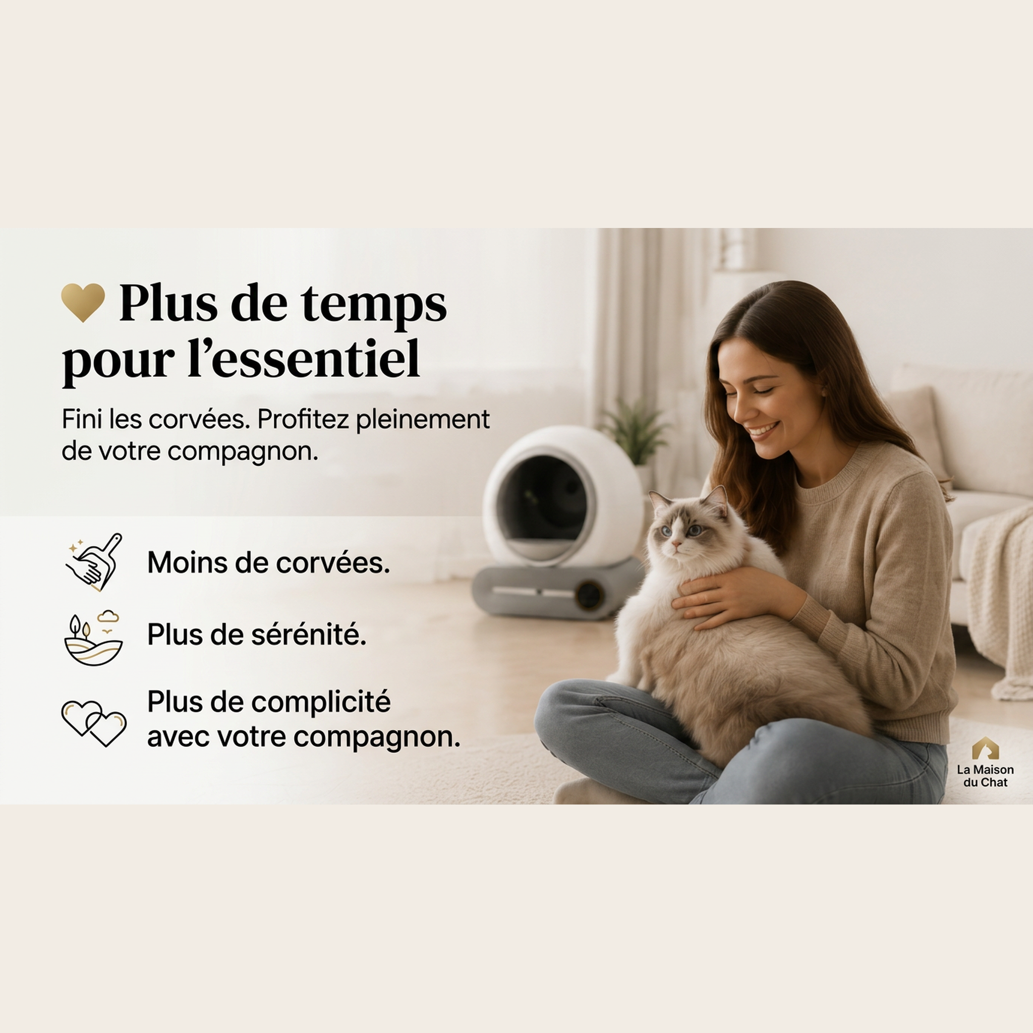 Litière Autonettoyante Intelligente™ pour Chat