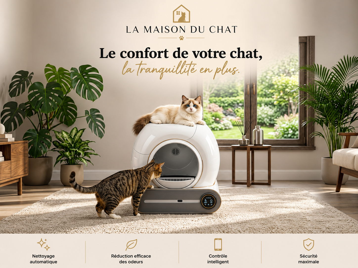 Litière Autonettoyante Intelligente™ pour Chat