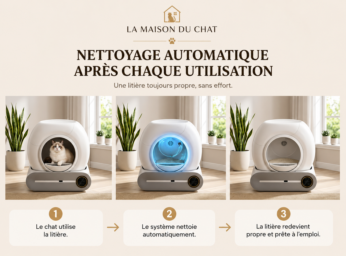 Litière Autonettoyante Intelligente™ pour Chat