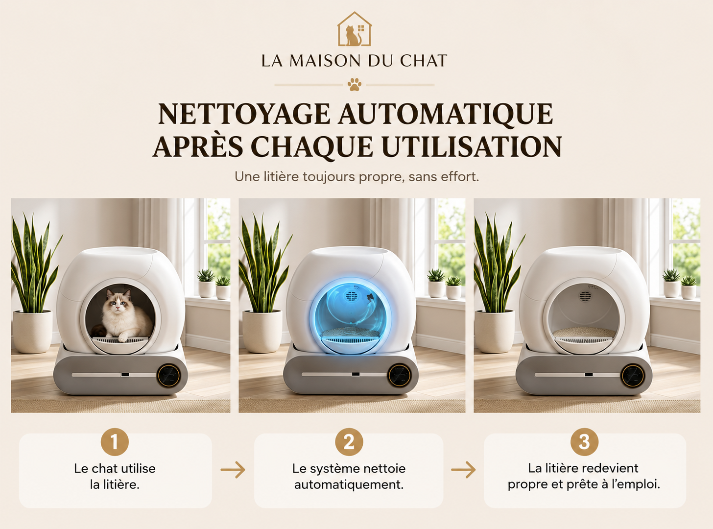 Litière Autonettoyante Intelligente™ pour Chat