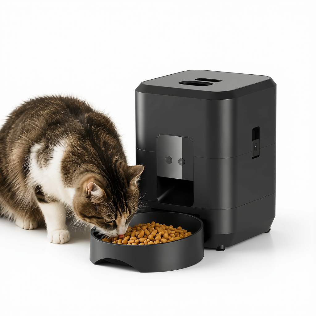 Distributeur Automatique Connecté pour Chat – Contrôle WiFi, Programmation Intelligente et Bol Inox